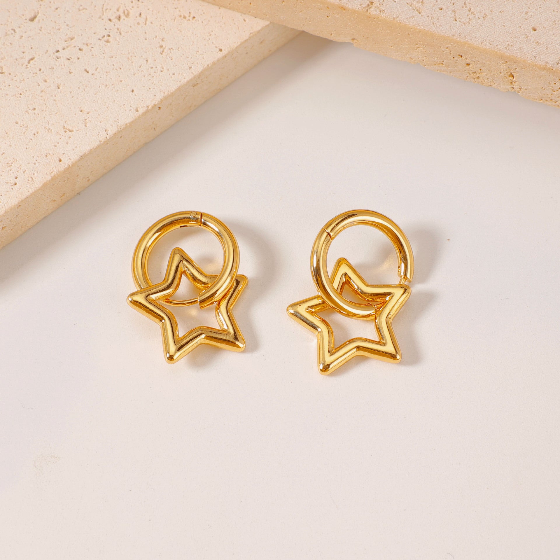 Wholesale fashionable versatile stainless steel hoop earrings