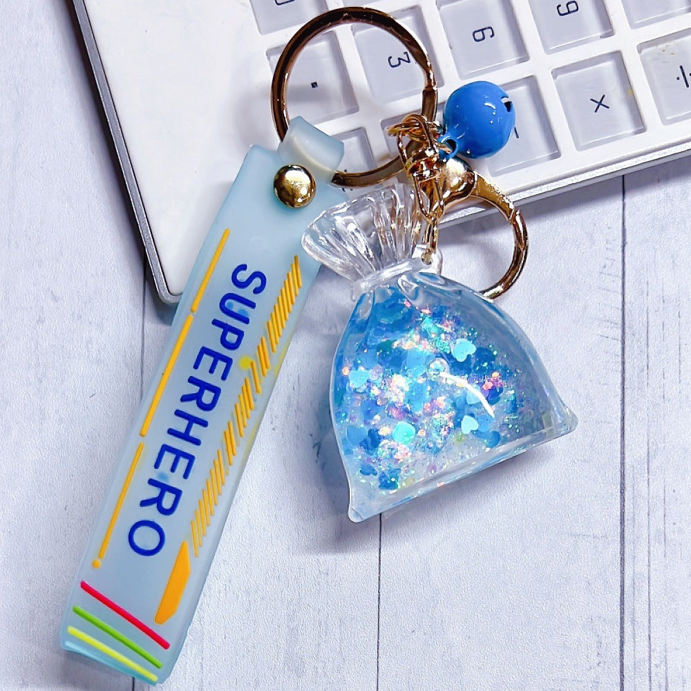 Wholesale Acrylic Glitter Powder Oiled Keychain