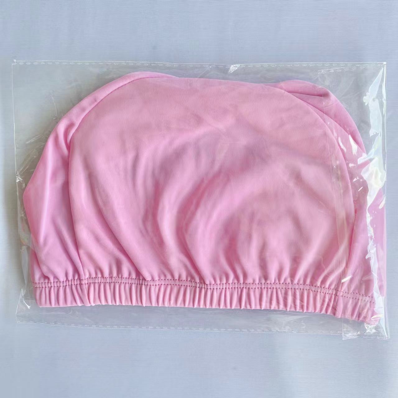 Wholesale 5pcs Adult polyester fabric underhead swim cap Summer