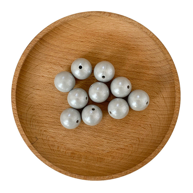 Wholesale 50pcs/pack 15MM Fine Shiny Silicone Round Beads
