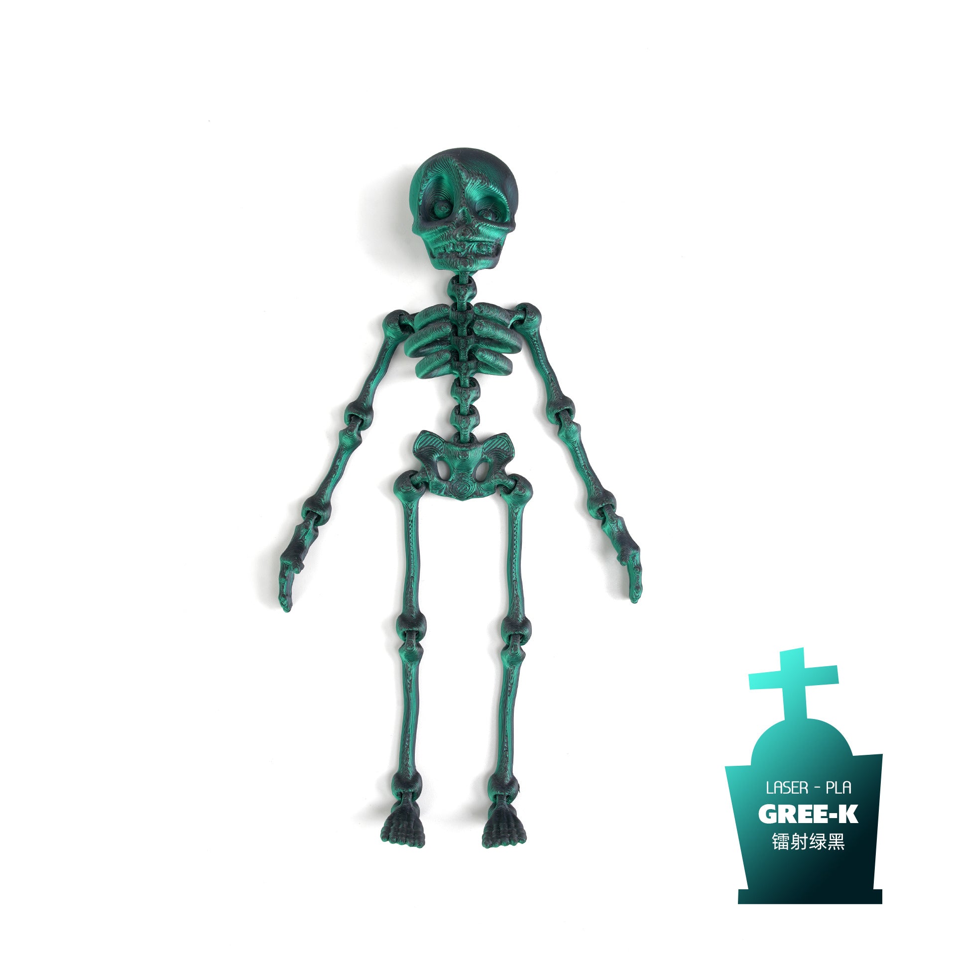 Wholesale 3d printing luminous joint movable skull little toy dancing ornaments