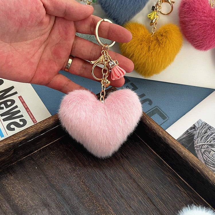 Wholesale Tassel Love Plush Keychains