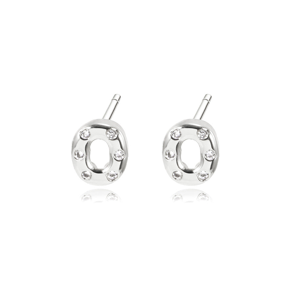 Pendientes de cobre de circonio geométrico al por mayor 12pcs pendientes de cobre