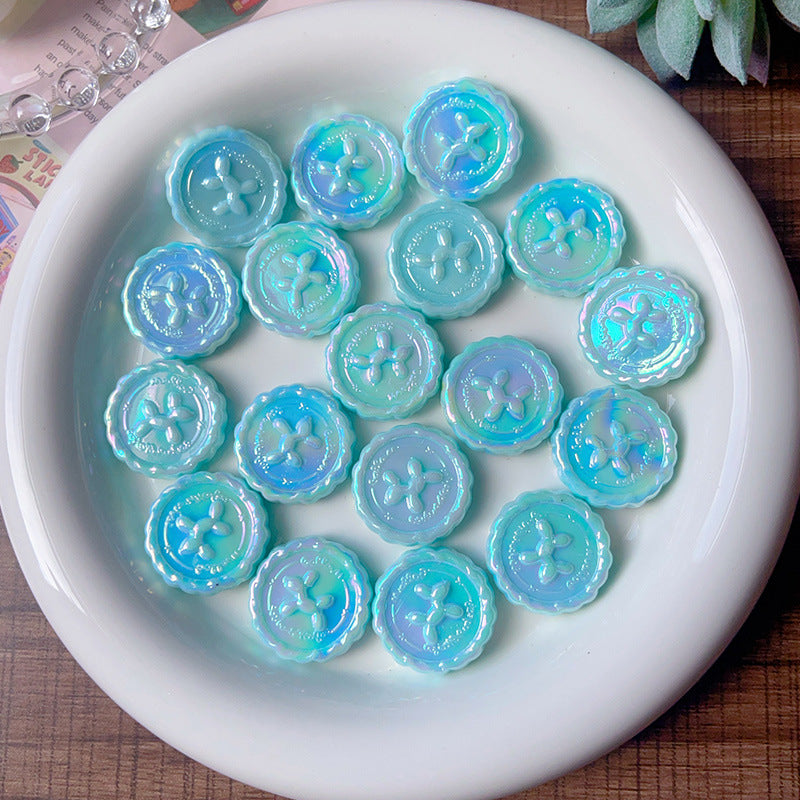 Wholesale 10pcs/pack Macaron straight hole balloon dog round seal beads