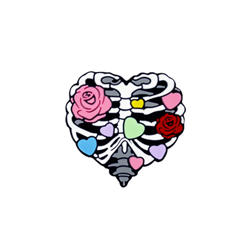 Wholesale 10.pcs/pack Valentine' s Day Beads Silicone Cartoon Jewelry Focal Beads OLY Exclusive