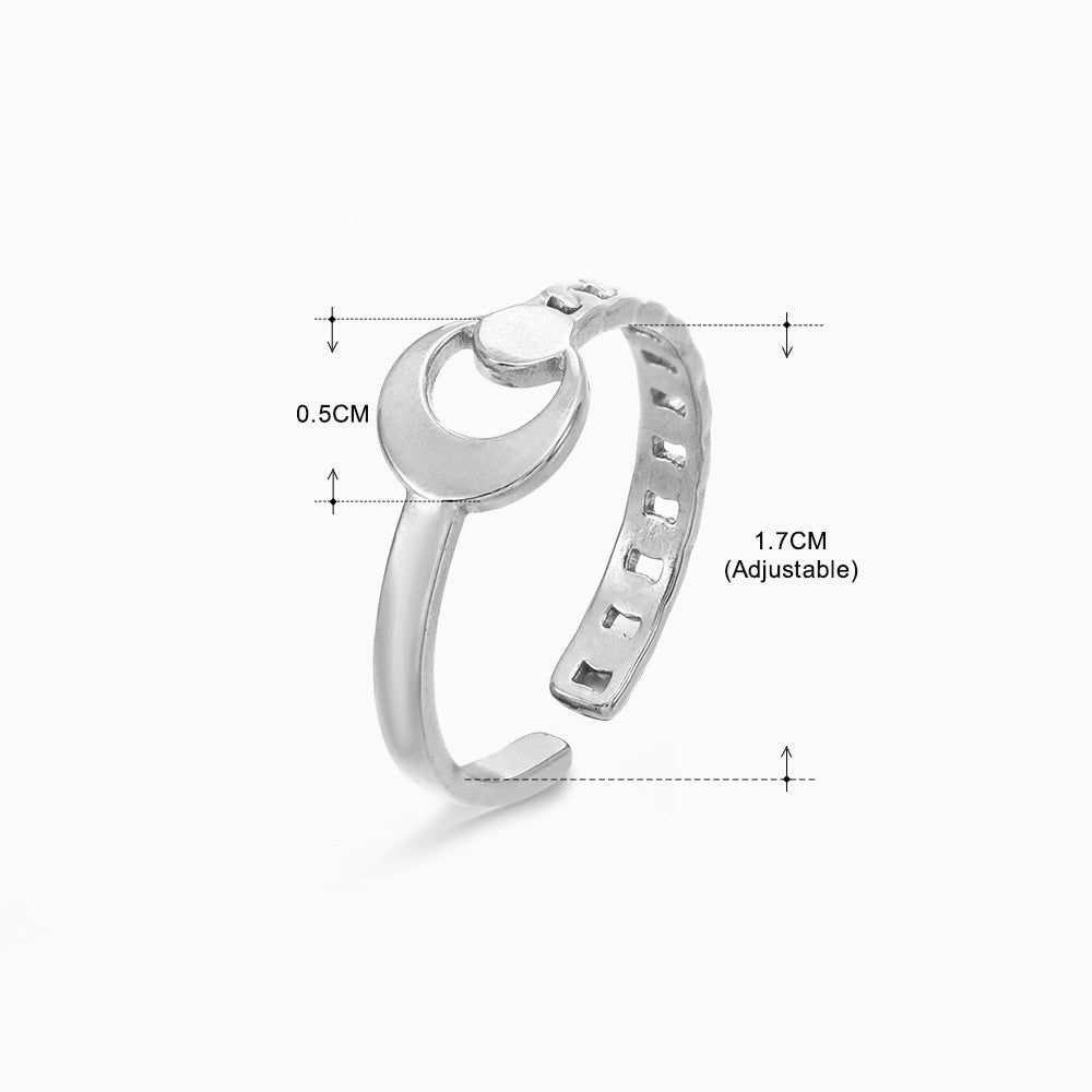 Wholesale Stainless Steel Geometric Oval Ring