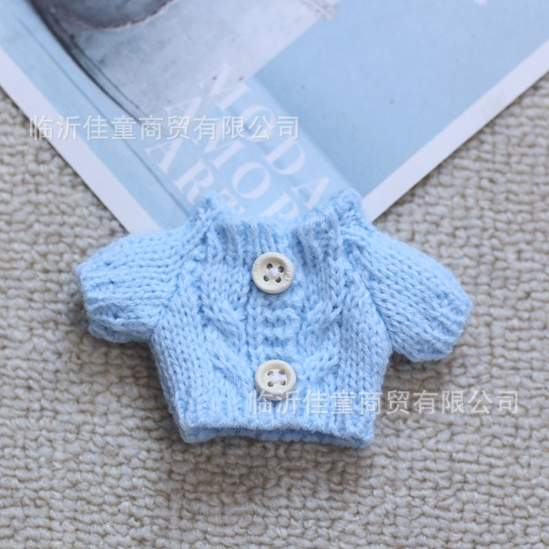 Wholesale 10pcs Mini colored button sweater Doll Accessories