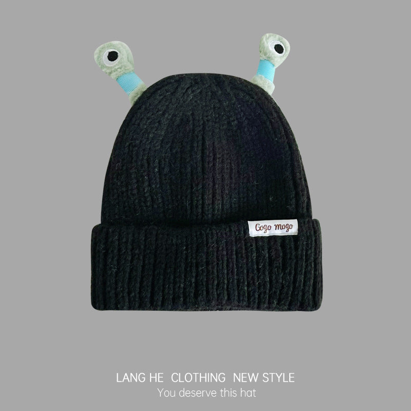 Wholesale Winter Cartoon Funny Eyes and Glowing Tentacles Parent-child Knitted Wool Hat