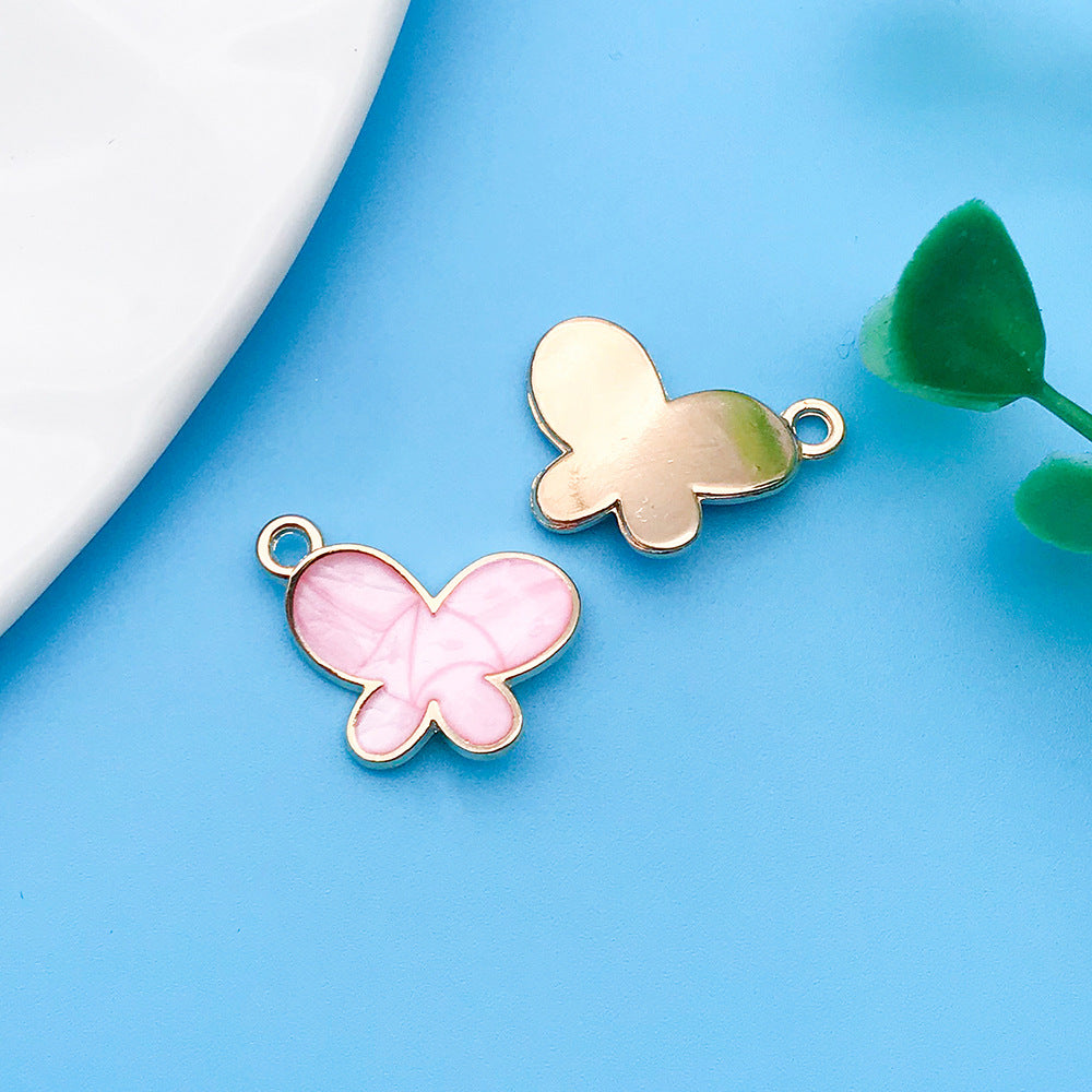 Wholesale Dripping Oil Girl Heart Pink Cartoon Cute Alloy DIY Necklace Bracelet Pendant