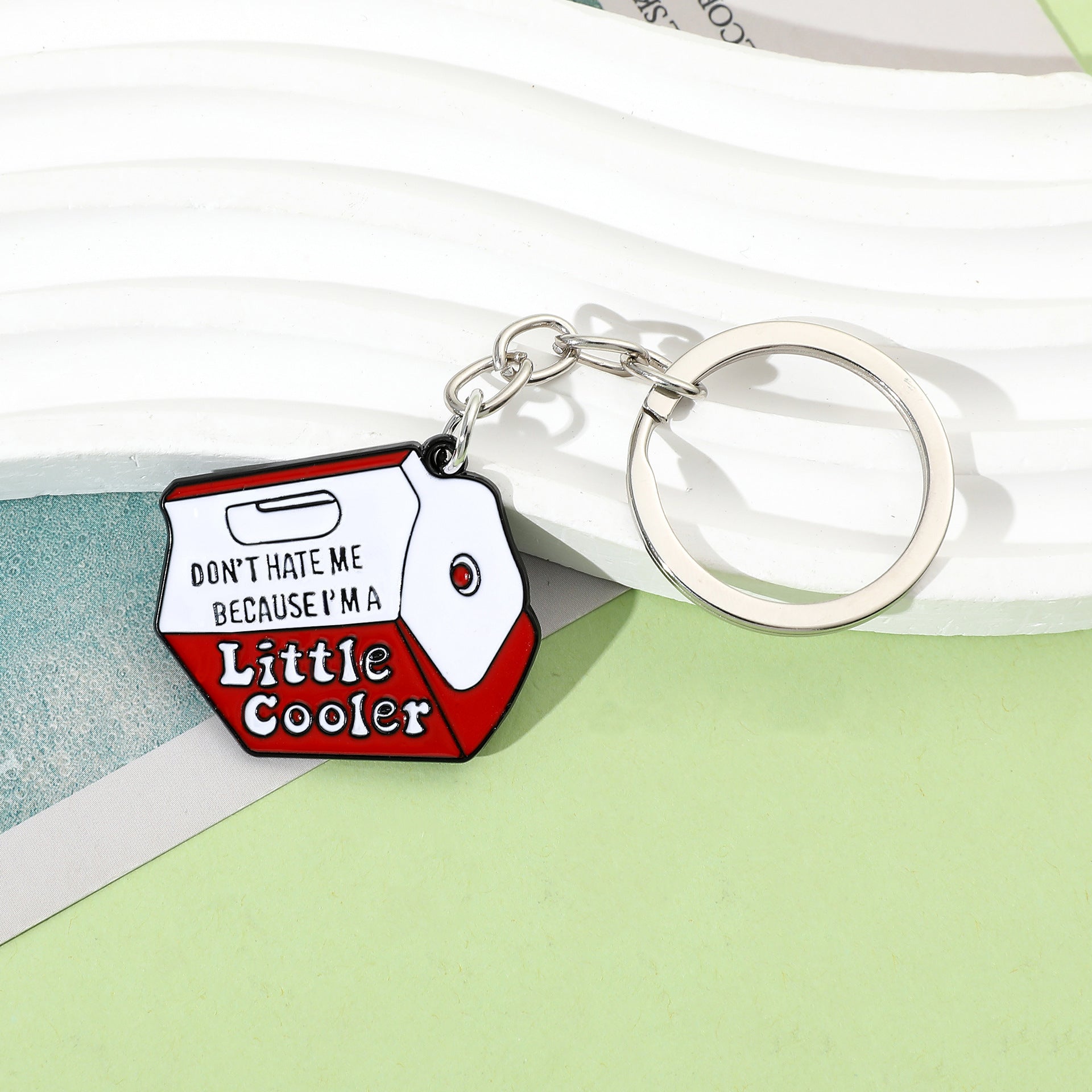 Wholesale Don’t Hate Me Because I’m Cool Fashion Personalized Letter Milk Keychain