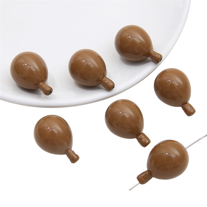 Wholesale Acrylic Solid Color Through Hole Balloon Beads