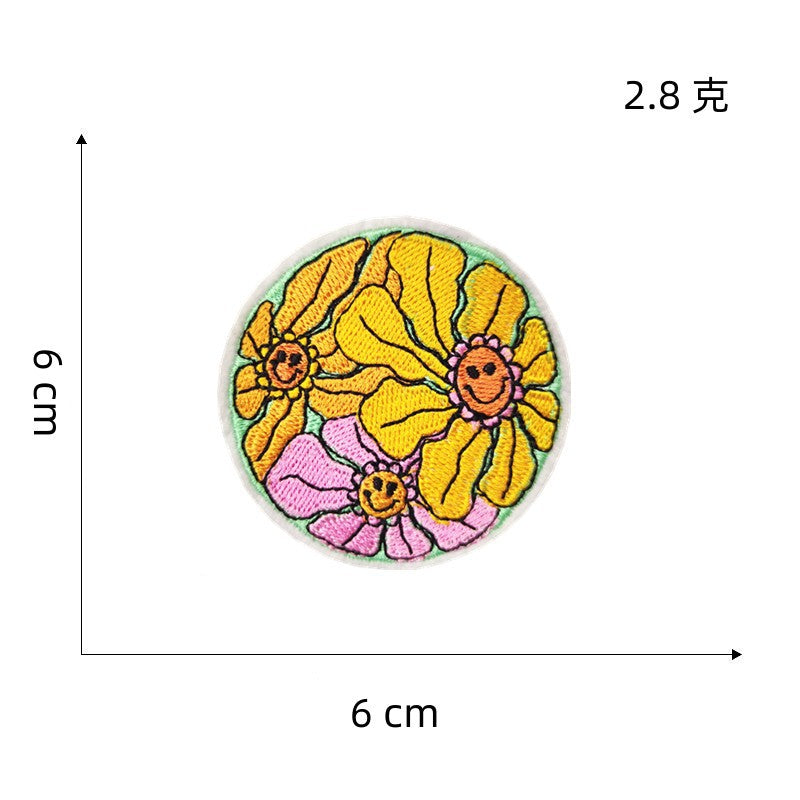 Wholesale Embroidered Butterfly Cartoon Floral Iron On Patch For Hat Decorative Fashion Accessory