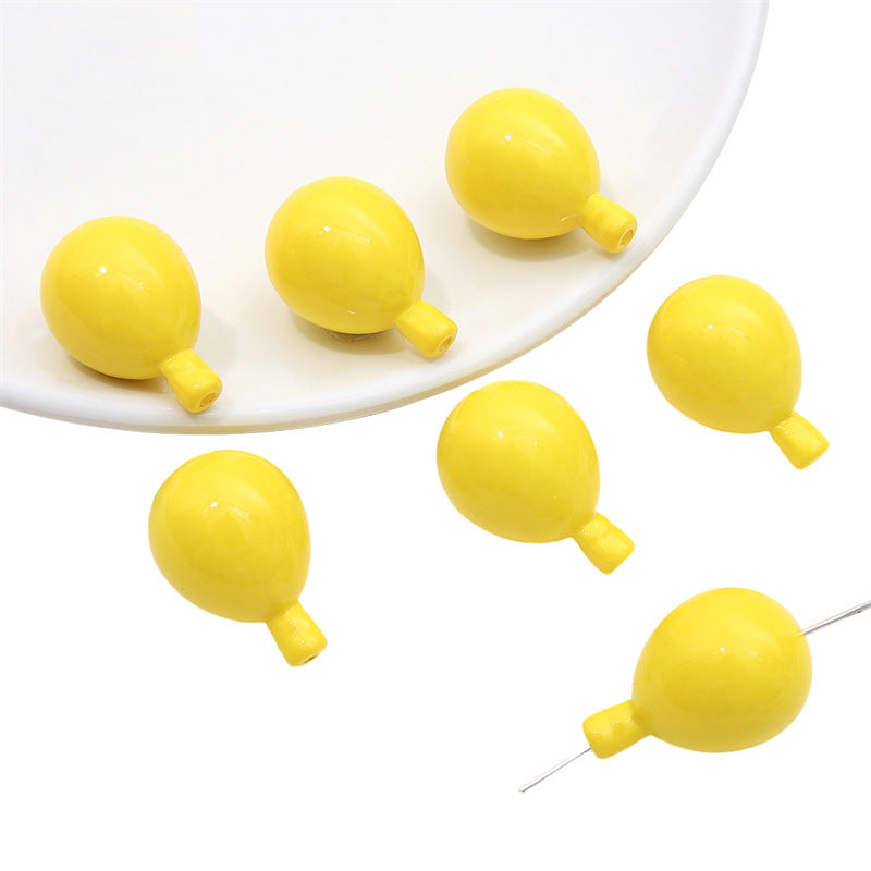 Wholesale Acrylic Solid Color Through Hole Balloon Beads