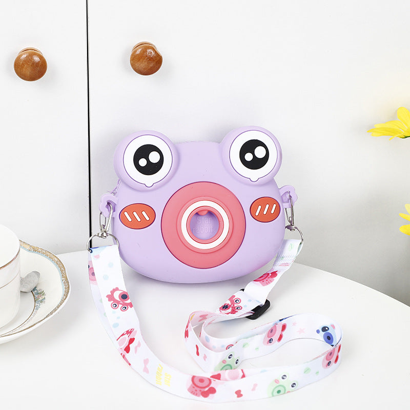 Wholesale Frog Camera Silicone Kids Messenger Bag
