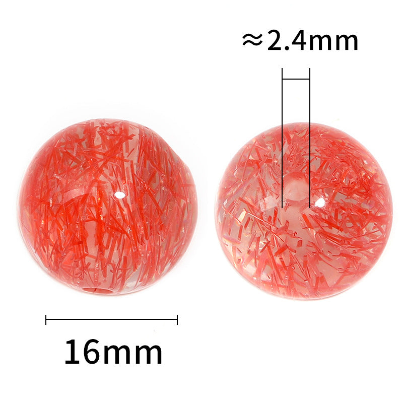 Wholesale 100pcs Diy Transparent Ribbon Color Sequins Through Hole Acrylic Round Beads