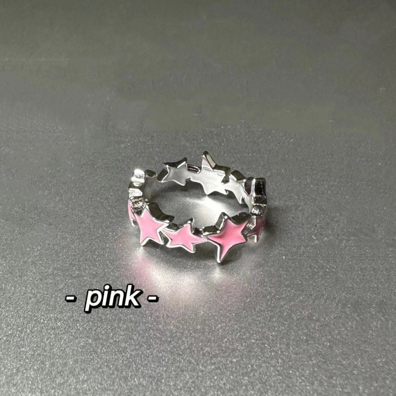 Wholesale Valentine' s Day Dopamine Star Open Ring