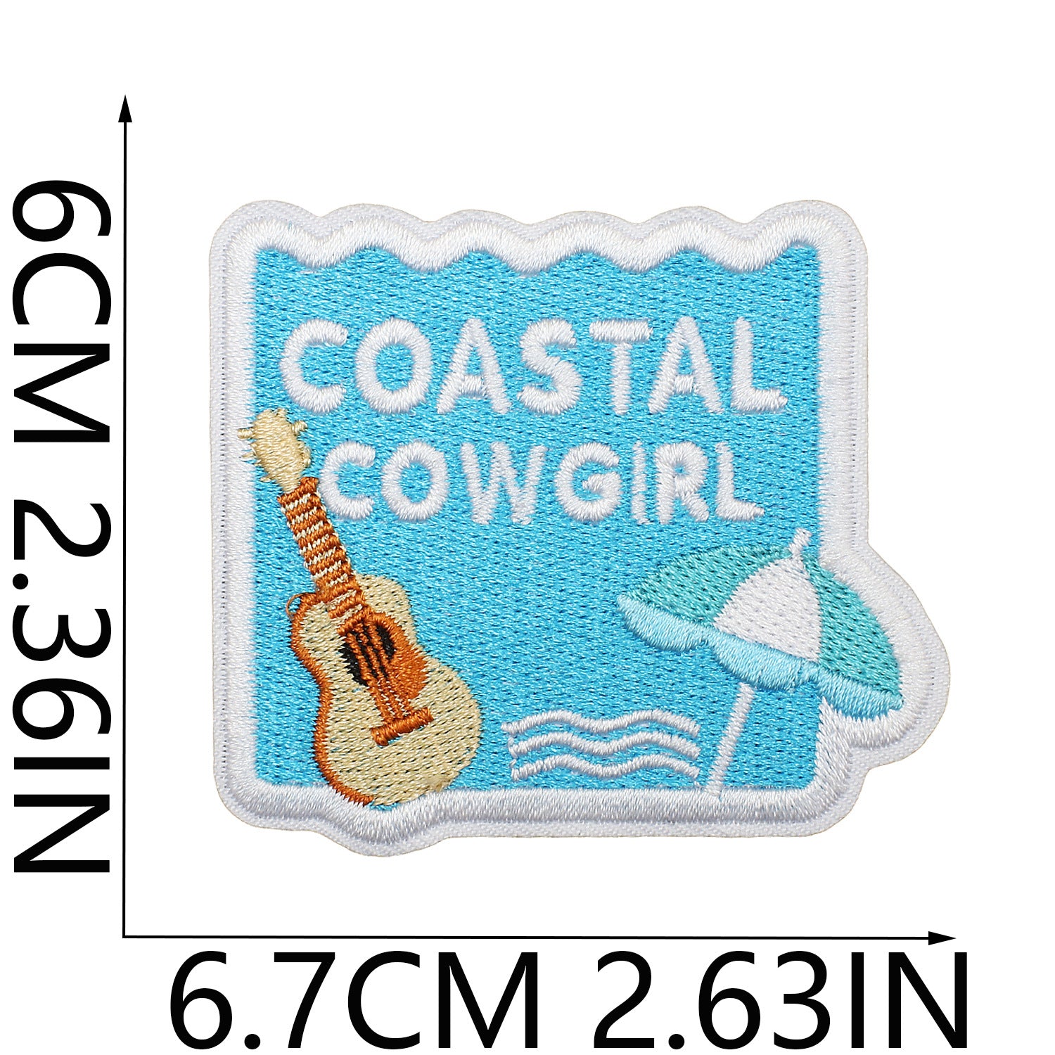 Wholesale Western Cowboy Shell Embroidered Patch Polyester Heat Transfer Applique For Clothing Casual Decorative Accent And Resale