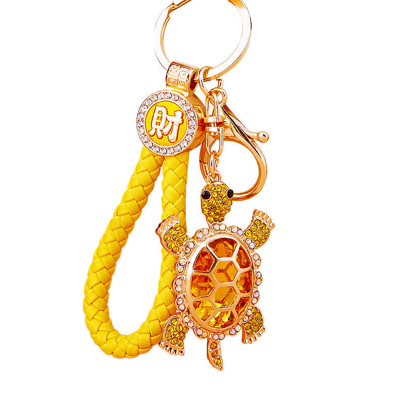 Wholesale Fashion Metal Crystal Turtle Keychain Car Key Accessory Gift For Men Women