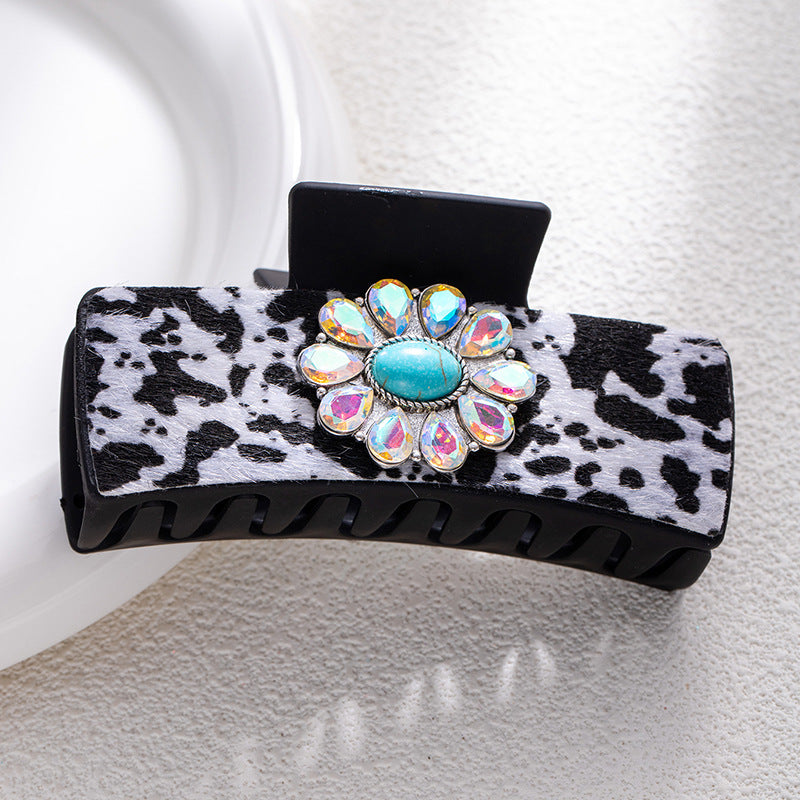 Wholesale Bohemian turquoise western style clip leather clip