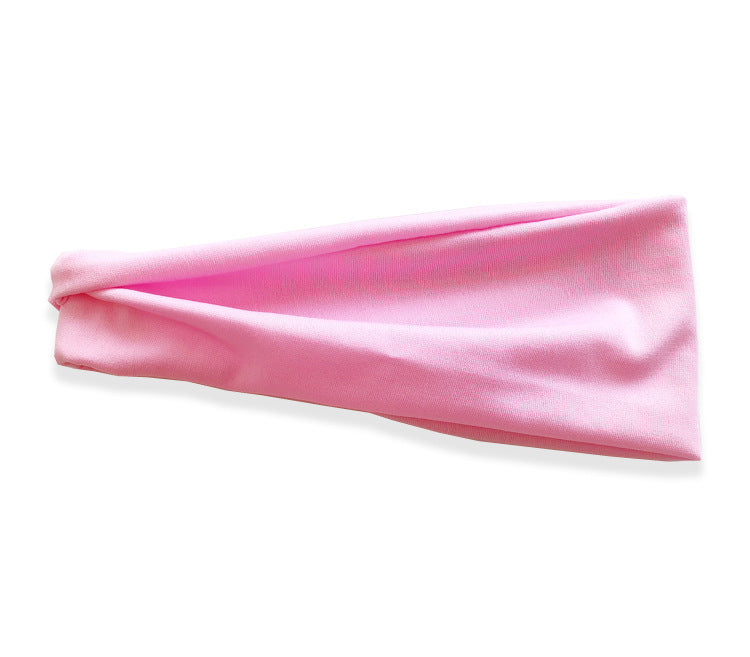 Wholesale Women's Solid Color Yoga Sports Fitness Running Sweat Absorbing Breathable Elastic Jumper Headband