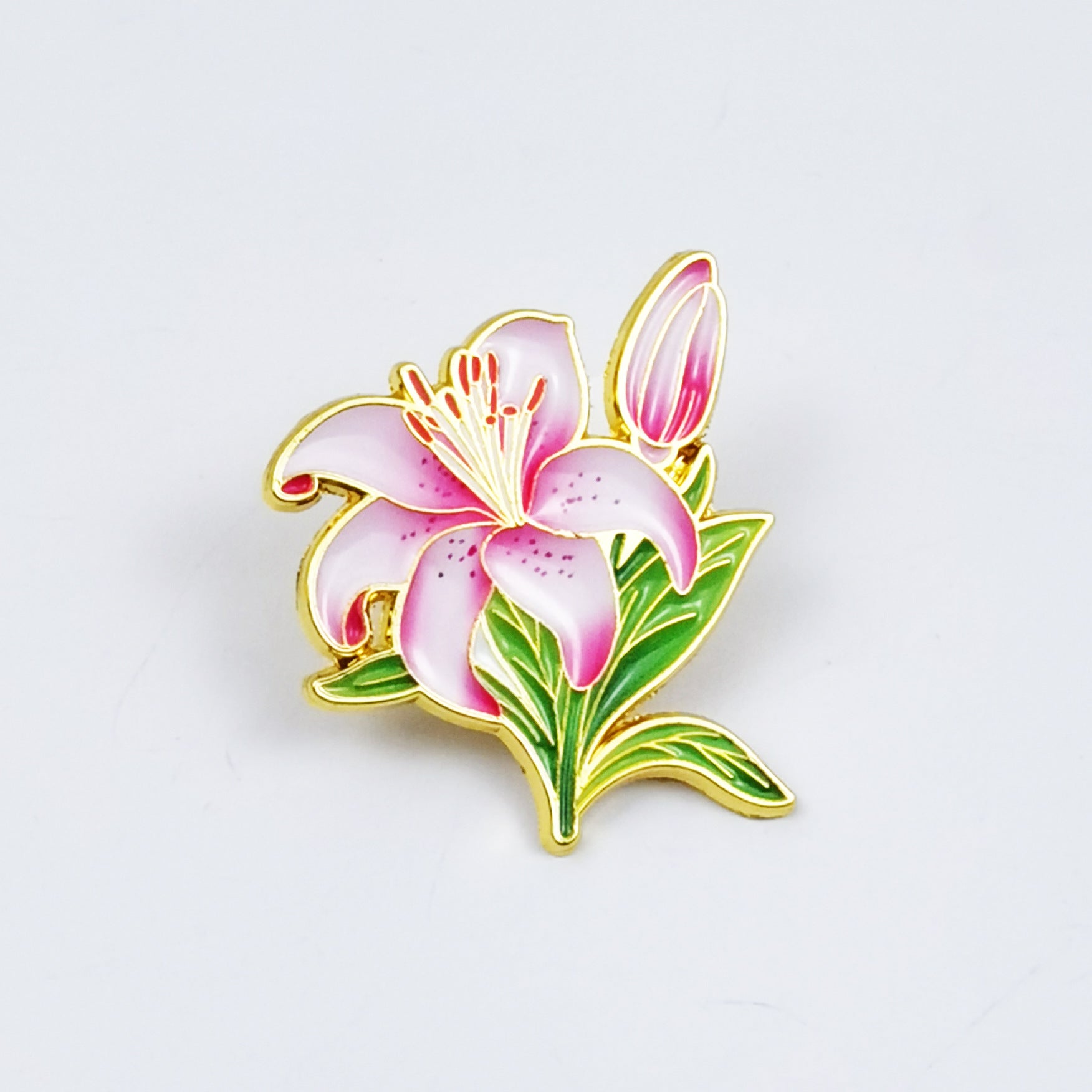 Wholesale Beautiful rose tulip flower metal brooch
