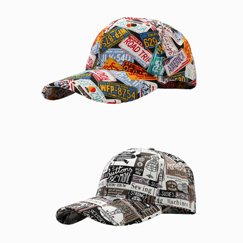 Wholesale New Hip-hop Trend Cross-border Letter Print Graffiti Cap