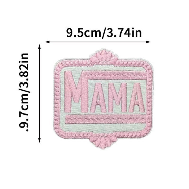 Wholesale Large English Motif Iron On Embroidered Patch No Sew Polyester DIY Applique For Hats Clothing Chic Gift Resale