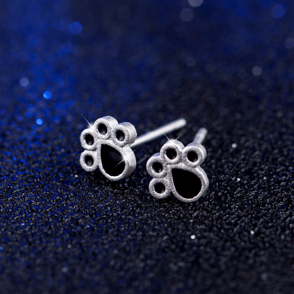 Wholesale Cute Cartoon Pendant Necklace Set Cat Dog Claw Alloy Earrings