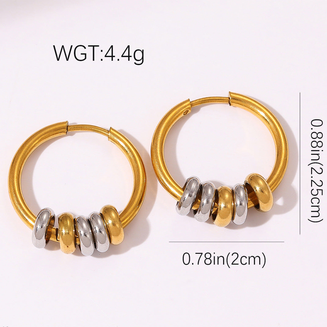 Wholesale Stainless Steel Earrings Gold Color Hoops Earrings