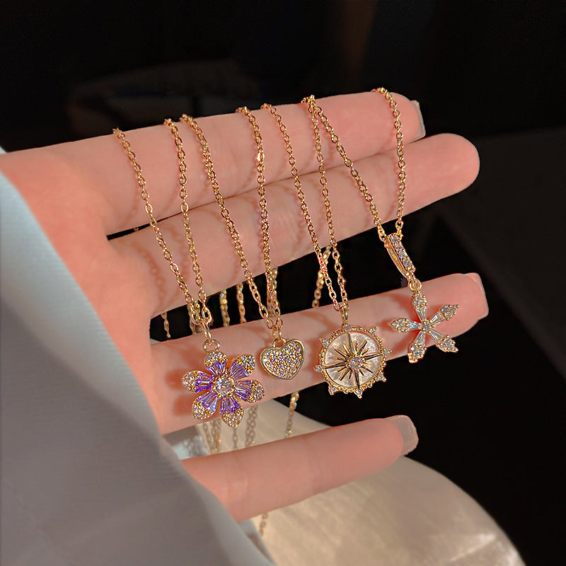 Wholesale Micro Paved Personalized Titanium Steel Necklace