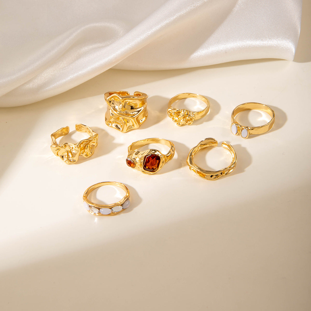 Wholesale Geometric irregular Alloy Rings