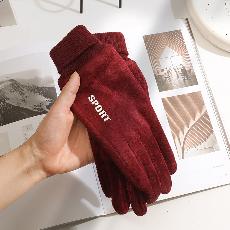Wholesale Autumn and Winter Suede Gloves