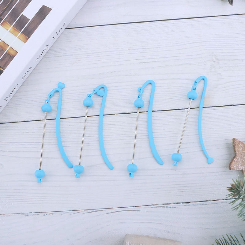 Wholesale New Diy Beaded Bookmarks Children Students Cute Book Clip Pendant Creative Love Five-pointed Star Butterfly Beaded Bookmarks