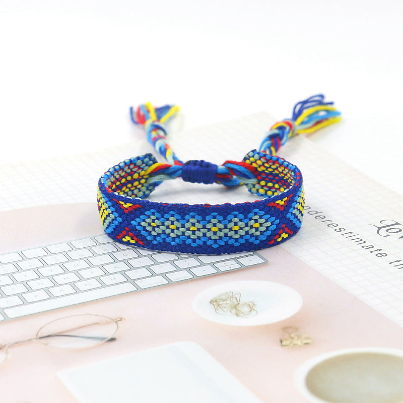 Wholesale Bohemian Colored Woven Polyester Bracelet