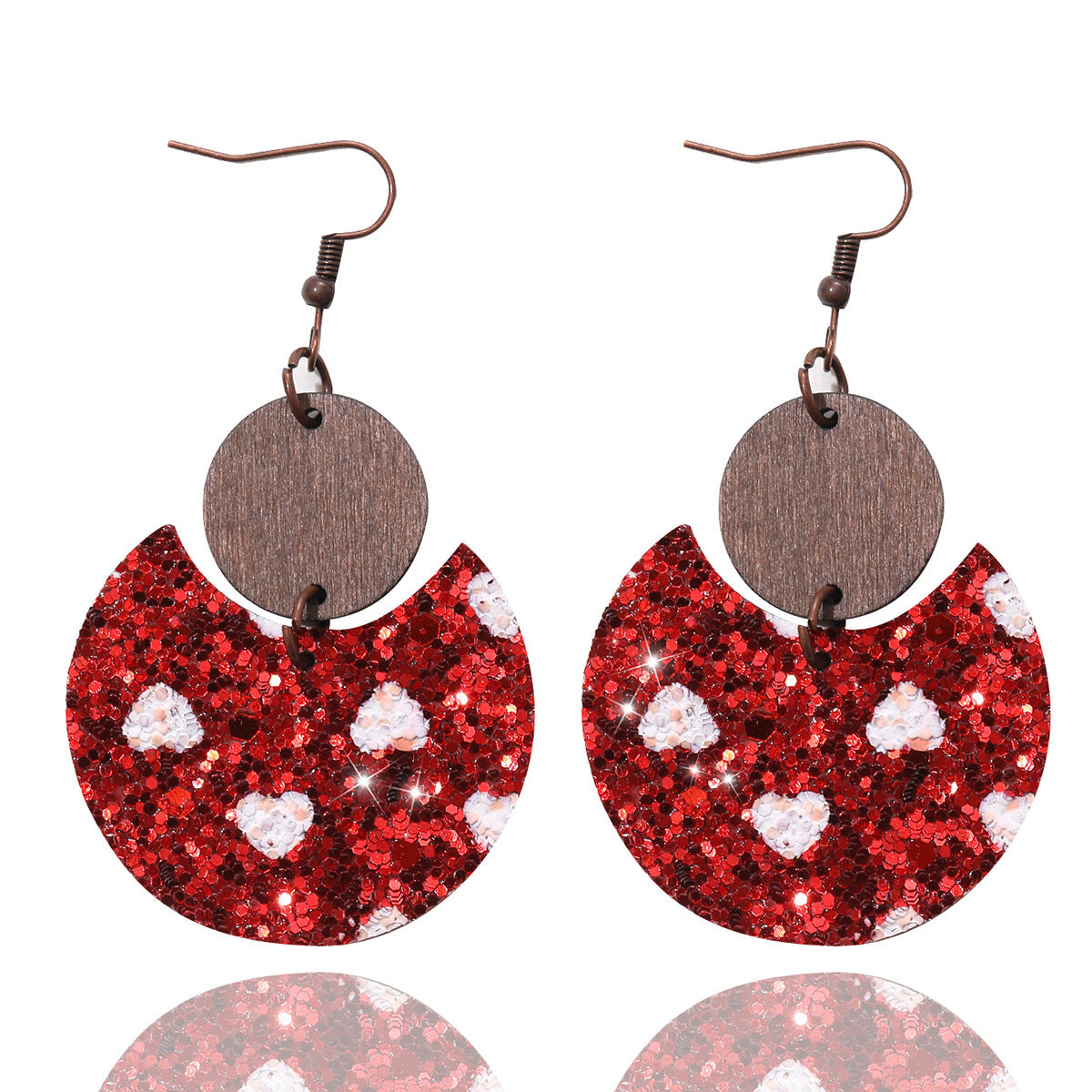 Wholesale Valentine' s Day Love Cherry Wine Glass Earrings