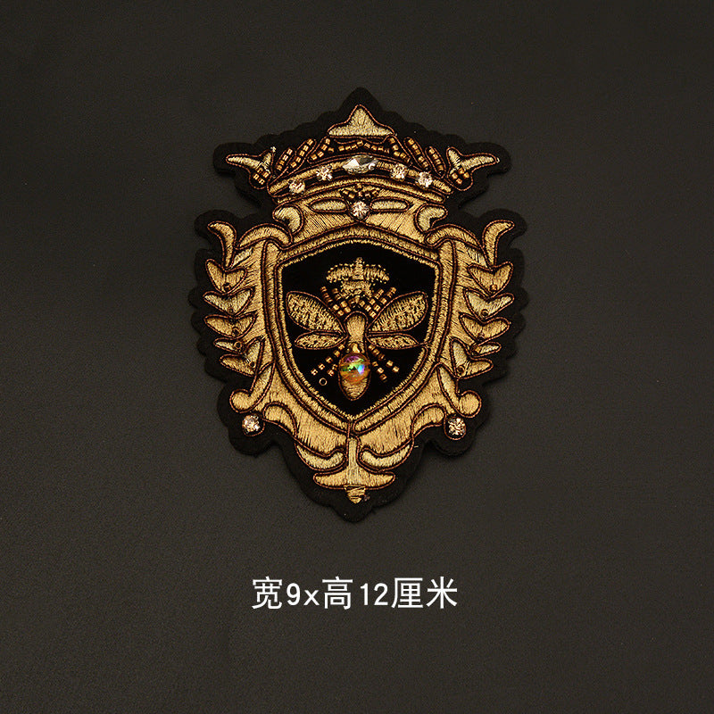 Wholesale Chic 3D Embroidered Badge Brooch For Suits ets Bags Fashion Accessory Boutique Resale