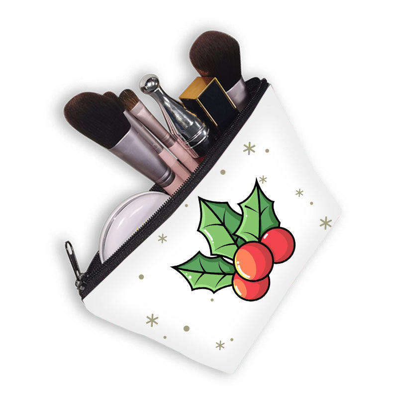 Wholesale Christmas Polyester Makeup Bags, Wash Bags, Storage Bags