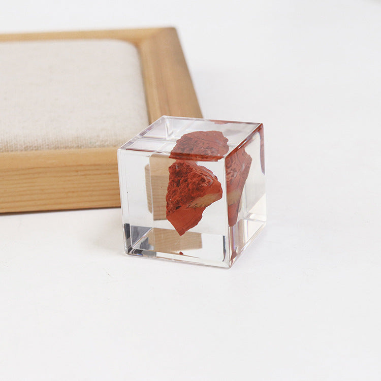 Wholesale 6pcs Natural Color Mineral Resin Drip Glue Crafts Ornaments