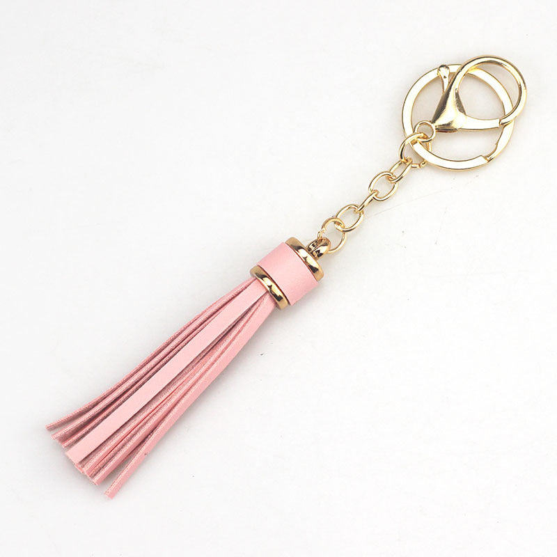 Wholesale Multicolor Leather Rope Tassel Keychain Accessories