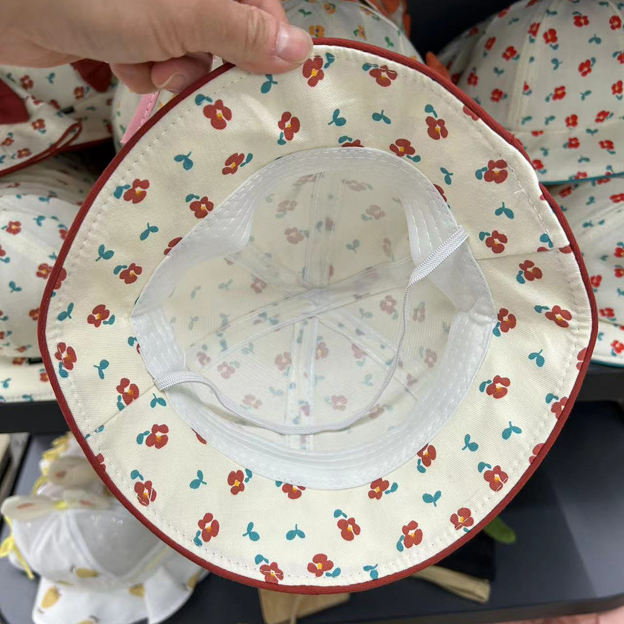 Niños al por mayor Sombrero de cubo de arco de flor de algodón