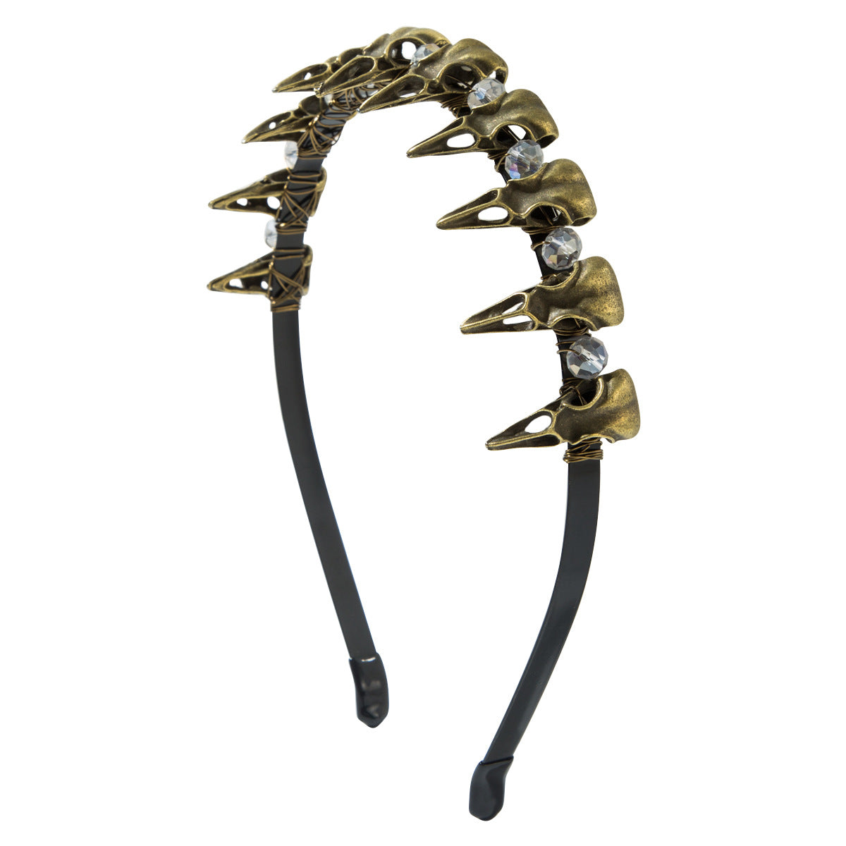 WholesaleNew Halloween Headband Hand-tied Alloy Crow Skull Hair Ornament