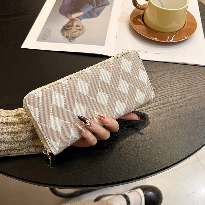 Wholesale Multi-card Wallet Large Capacity Cross Pattern Coin Purse