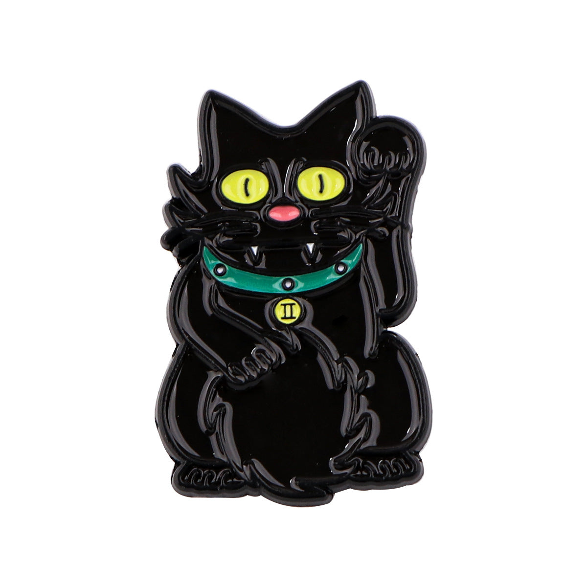 Wholesale Cute Black Cat Brooch Cartoon Metal Badge Clothing Brooch Accessories