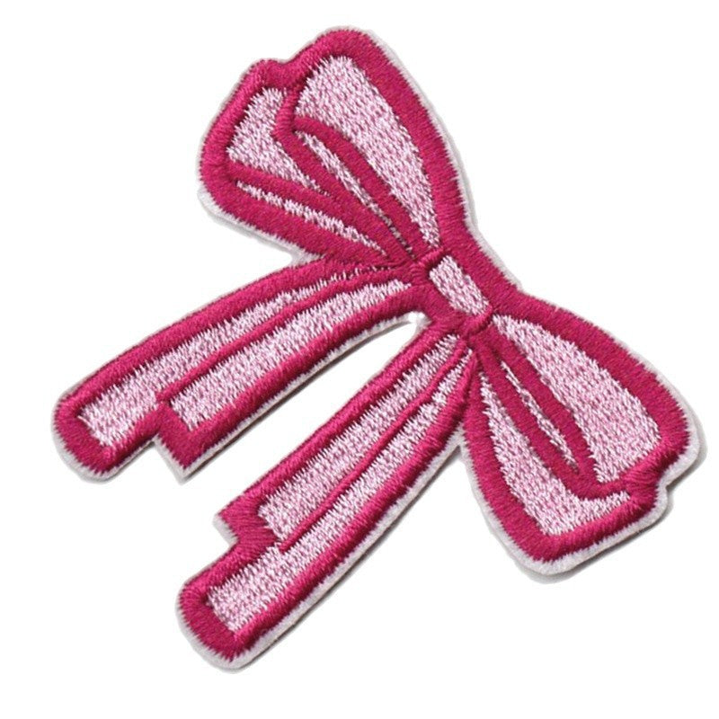 Wholesale Pink Bow Embroidered Ribbon Hair Clips 25 Piece Set Polyester Cotton Party Hair Accessory Boutique Resale