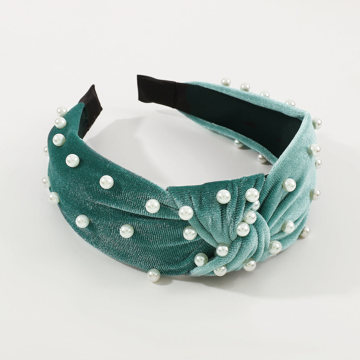 Wholesale Beaded Flannel Multi-color Knotted Fabric Headband