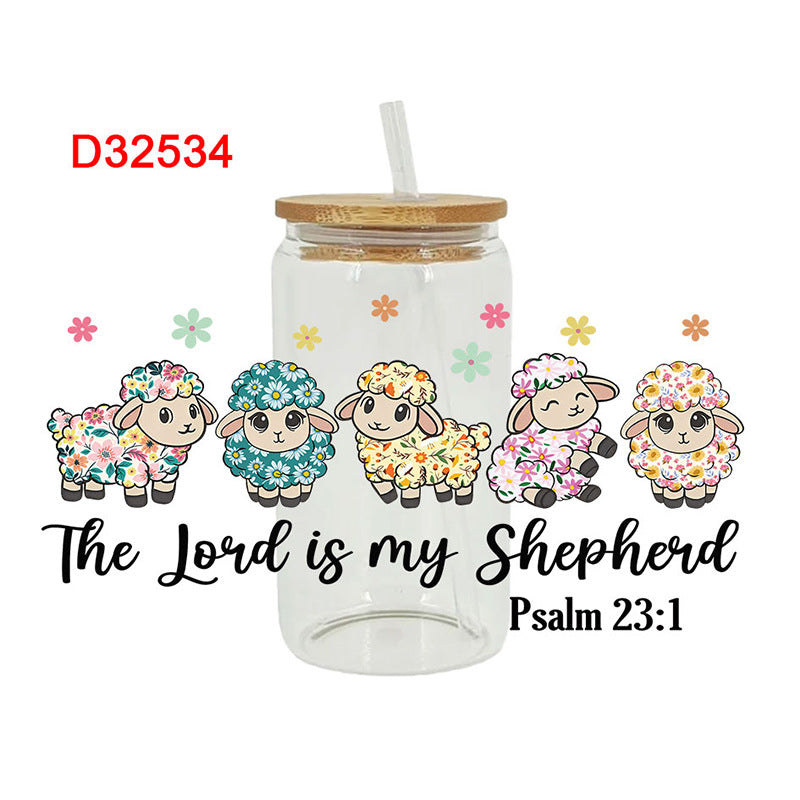 Wholesale Colorful Happy Animals 16oz Cup UV DTF Wraps