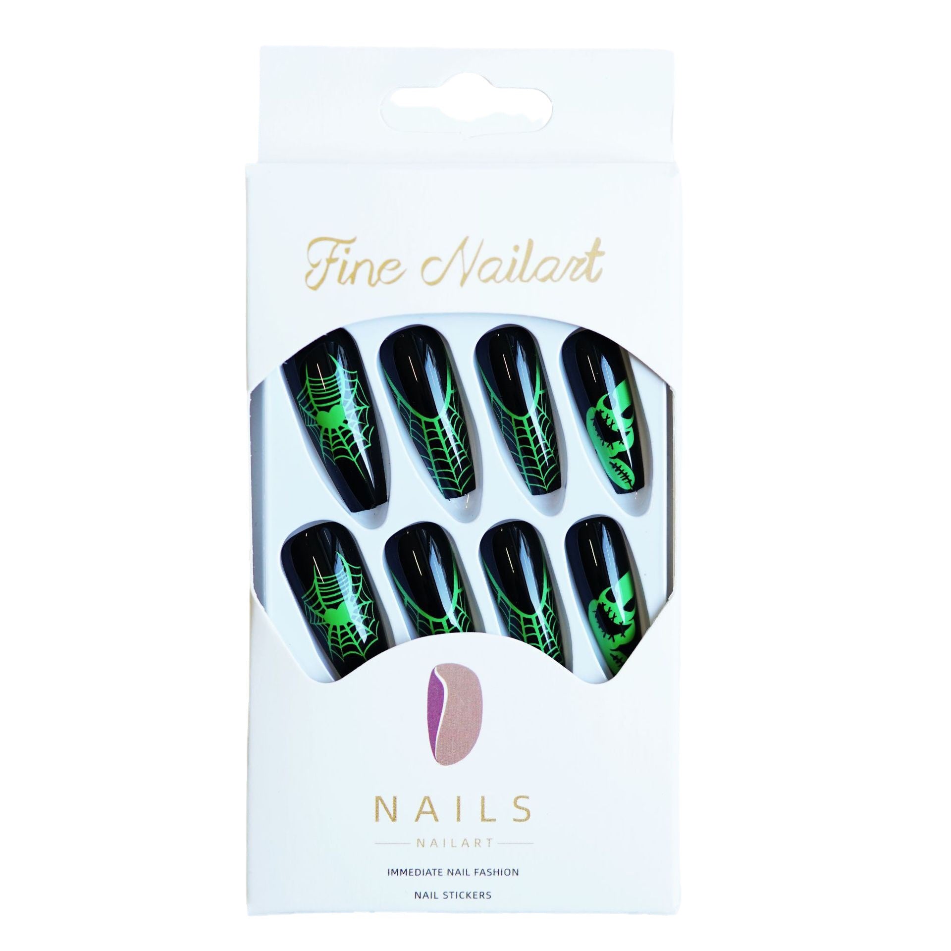 Wholesale  Ghost web Nail Art Patches Wearable Nails