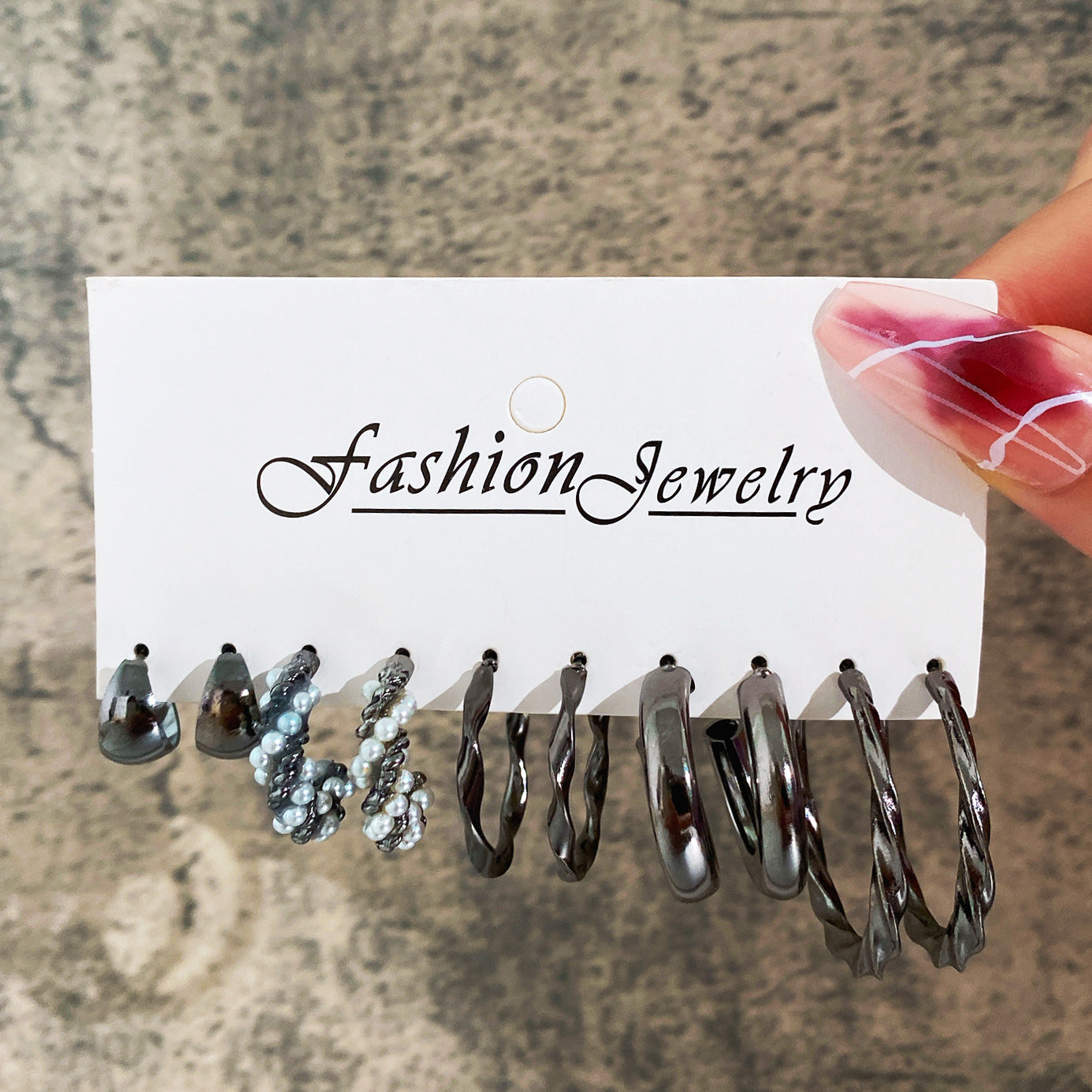 Wholesale Metal Hoop Square Geometric Earrings