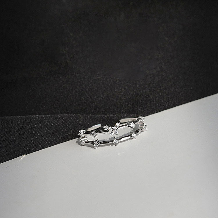 Wholesale Butterfly Double Layer Sterling Silver Rings