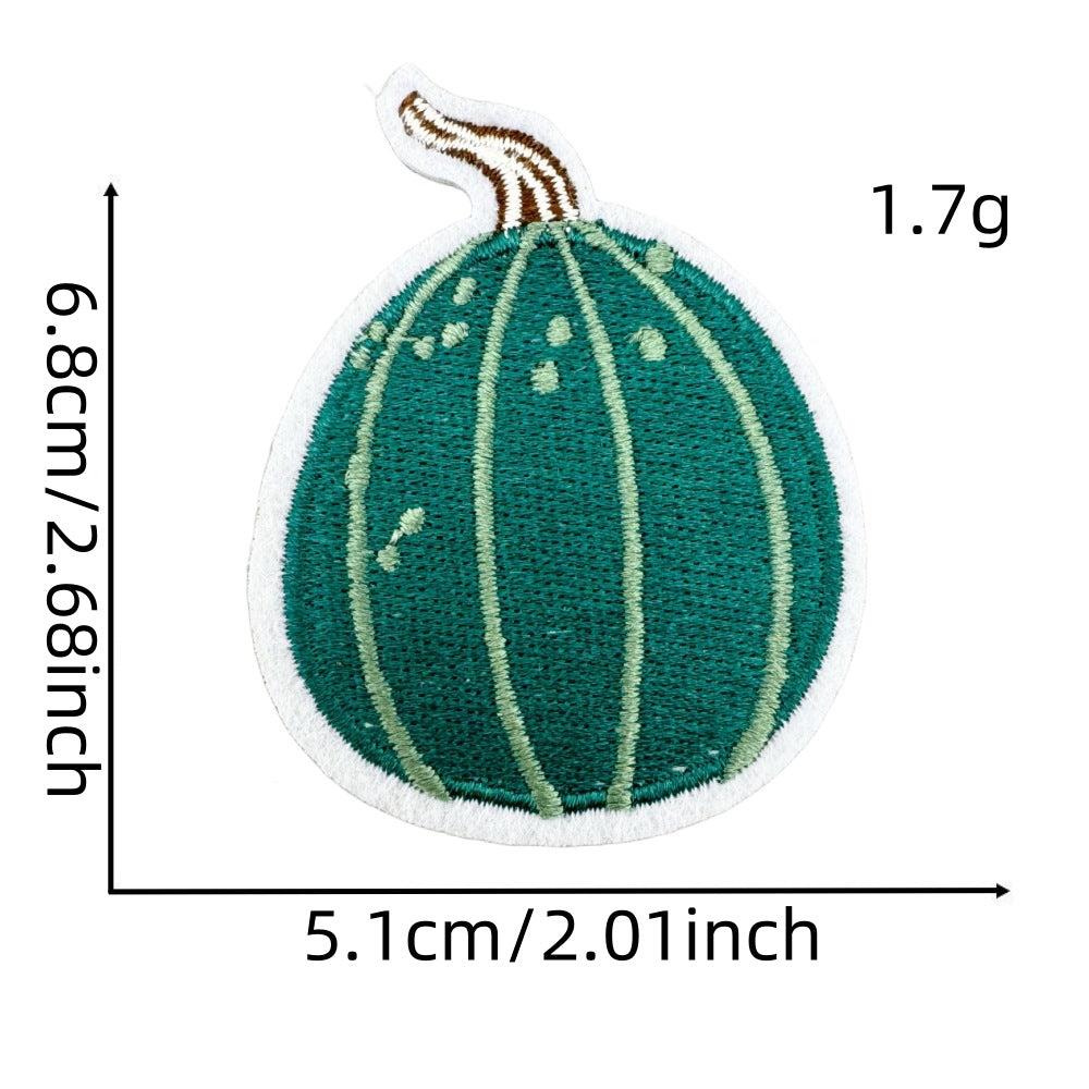 Wholesale Cartoon Autumn Harvest Embroidered Patches Pumpkin Maple Leaf Honey Pot Party Applique Decorative Craft Supply For Clothing Resale
